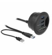 USB-Hub 3-fach schwarz