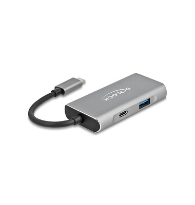 USB-Hub 4-fach silber