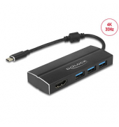 USB-Hub 3-fach schwarz