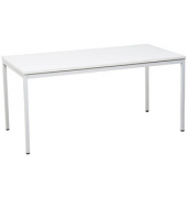 Mehrzwecktisch weiß rechteckig, Vierkantrohr weiß, 120,0 x 80,0 x 75,0 cm