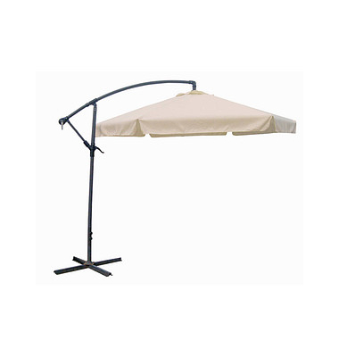Sonnenschirm sechseckig, creme neigbar Ø 300,0 cm