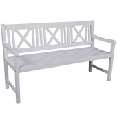 Gartenbank Malmö 985068 weiß Holz 154,0 cm