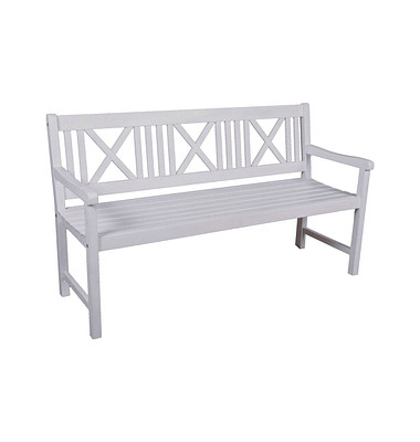 Gartenbank Malmö 985068 weiß Holz 154,0 cm