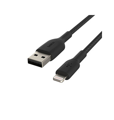 USB-Kabel BoostCharge CAA002bt1MBK, 1m, USB-A auf Lightning, schwarz