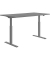 Sitz-Steh-Schreibtisch E-Table, elektrisch höhenverstellbar, 70-120cm (H), 160x80cm (BxT), rechteckig, grau / grau