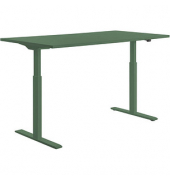 Sitz-Steh-Schreibtisch E-Table, elektrisch höhenverstellbar, 70-120cm (H), 160x80cm (BxT), rechteckig, mintgrün / mintgrün