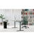 Sitz-Steh-Schreibtisch E-Table, elektrisch höhenverstellbar, 70-120cm (H), 160x80cm (BxT), rechteckig, mintgrün / mintgrün