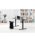 Sitz-Steh-Schreibtisch E-Table, elektrisch höhenverstellbar, 70-120cm (H), 160x80cm (BxT), rechteckig, schwarz / schwarz