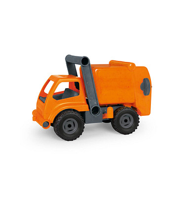 LENA EcoActives Müllwagen Sandfahrzeug rot Führerhaus zum Öffnen und Bespielen, verriegelbarer Müllbehälter mit Mülltonne und He LENA EcoActives Müllwagen Sandfahrzeug rot Führerhaus zum Öffnen und Bespielen, verriegelbarer Müllbehälter mit Mülltonne und He