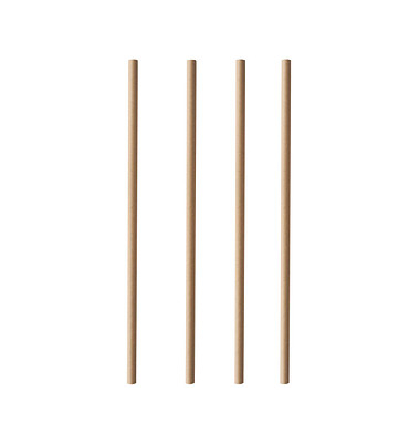 100 PAPSTAR Strohhalme pure braun