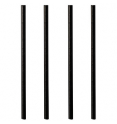100 PAPSTAR Strohhalme pure schwarz