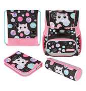 Schulranzen 50043088 Loop Plus Cute Cat, rosa, Cute Cat, mit Schnallen