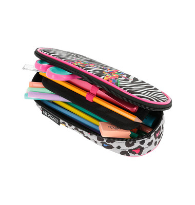 herlitz Schlampermäppchen Wild Neon Motiv, 21,5 x 9,5 cm