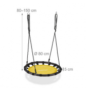relaxdays Nestschaukel gelb 80,0 cm