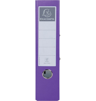Ordner Teksto Prem'Touch 53657E, A4 80mm breit Karton vollfarbig lila