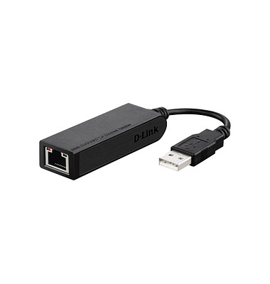USB 2.0 ARJ-45 Adapter DUB-E100 schwarz