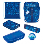 herlitz Schulranzen-Set SoftLight Plus GREENline Deep Sea Kunstfaser blau