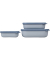Frischhaltedose Cirqula 7 cm hoch blau nordic blue im SET 0,5/1,0/2,0 Liter BPA Frei
