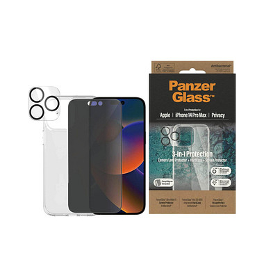 PanzerGlass™ Handy-Cover für Apple iPhone 14 Pro Max transparent, schwarz