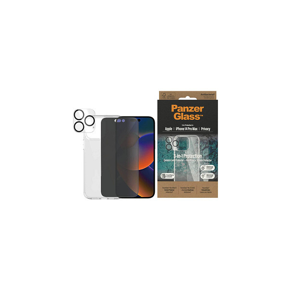 5711724504044 - PanzerGlass™ 3-in-1 Protection Handy-Cover für Apple iPhone 14 Pro Max transparent schwarz 5711724504044 - PanzerGlass™ 3-in-1 Protection Handy-Cover für Apple iPhone 14 Pro Max transparent schwarz