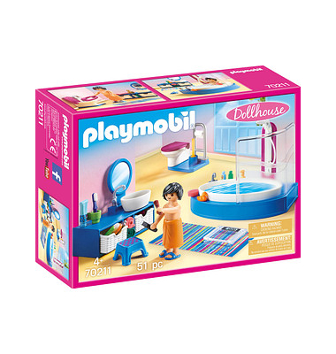 Playmobil Dollhouse 70211 Badezimmer Spielfiguren-Set Playmobil Dollhouse 70211 Badezimmer Spielfiguren-Set