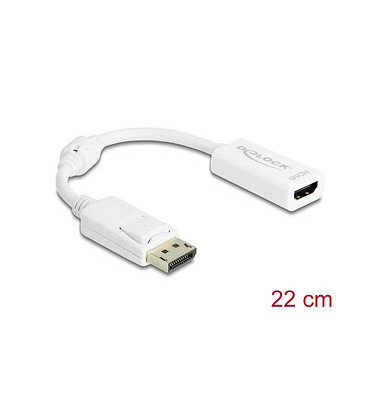DeLOCK DisplayPortHDMI Adapter 0,12 m weiß