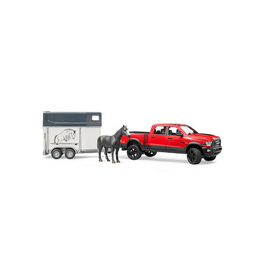 bruder RAM 2500 Power Wagon mit Pferdeanhänger und Pferd 2501 Spielzeugauto