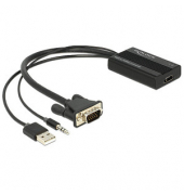 DeLOCK HDMI, VGA Adapter 0,25 m schwarz