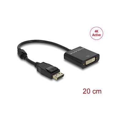 DeLOCK DisplayPortDVI-D Adapter 0,20 m schwarz