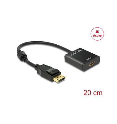 DeLOCK DisplayPortHDMI Adapter 0,20 m schwarz