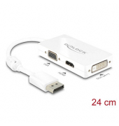 DeLOCK DisplayPortDVI-D, HDMI, VGA Adapter 0,16 m weiß