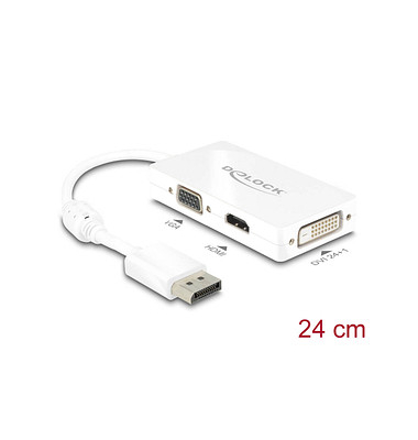 DeLOCK DisplayPortDVI-D, HDMI, VGA Adapter 0,16 m weiß