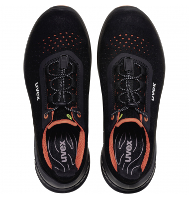 Sicherheitsschuhe uvex G2, S1, SRC, ESD, Unisex, schwarz/rot