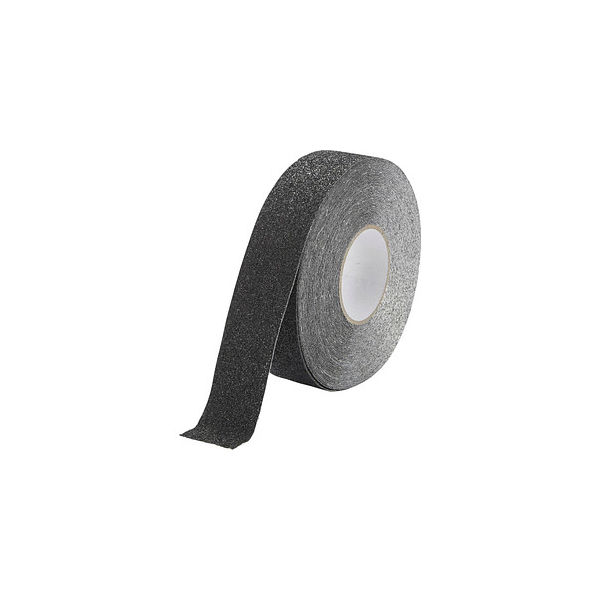 4005546733852 - Antirutschband DURALINE® GRIP+ verformbar für Innen & Außen DIN 51130 selbstklebend grobkörnige Beschichtung 1 Rolle mit L 15 m x B 50 mm Aluminium schwarz
