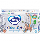 Toilettenpapier Ultra Soft Schneespaziergang, winterlich-frisch, 39111, 4-lagig, weiß, 150 Blatt/Rolle,