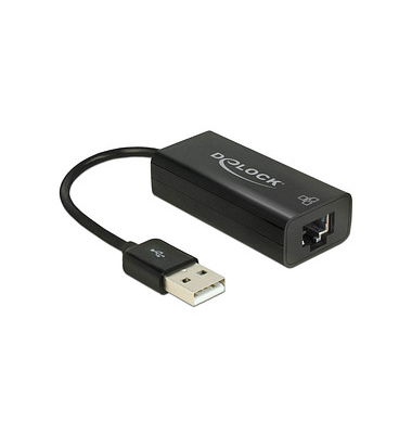 DeLOCK USB 2.0 ARJ-45 Adapter 0,15 m schwarz DeLOCK USB 2.0 ARJ-45 Adapter 0,15 m schwarz