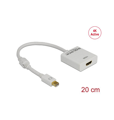 DeLOCK Mini-DisplayPortHDMI Adapter 0,20 m weiß DeLOCK Mini-DisplayPortHDMI Adapter 0,20 m weiß