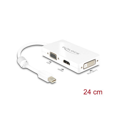 DeLOCK Mini-DisplayPortHDMI, VGA, DVI Adapter 0,16 m weiß