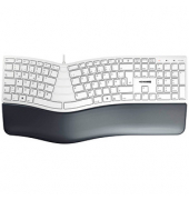 CHERRY KC 4500 ERGO Tastatur kabelgebunden weiß-grau