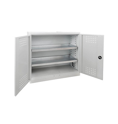 ADB Umweltschrank 40703 lichtgrau 100,0 x 50,0 x 100,0 cm, aufgebaut