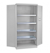 Umweltschrank 40729 lichtgrau 92,0 x 58,0 x 192,0 cm, aufgebaut