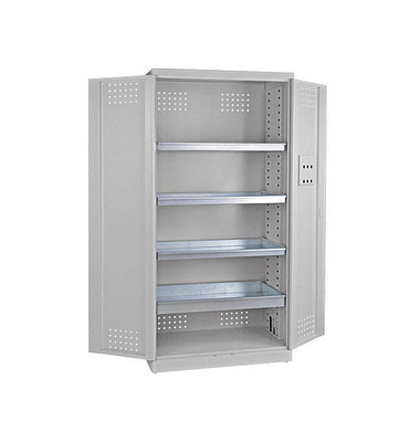 ADB Umweltschrank 40729 lichtgrau 92,0 x 58,0 x 192,0 cm, aufgebaut