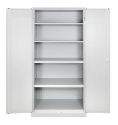 ADB Stahlschrank 40752 lichtgrau 92,0 x 60,0 x 195,0 cm, aufgebaut