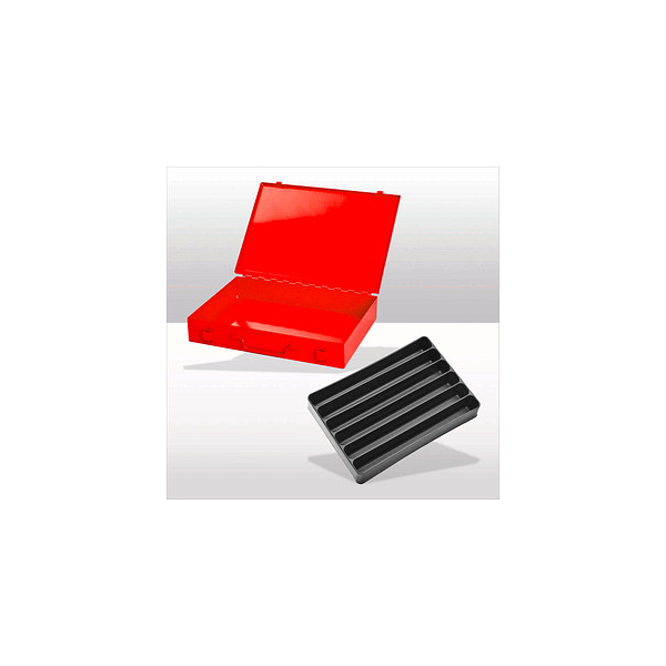 4050049886178 - Sortimentskoffer ADB leer 6-fache lange Einteilung abschließbar mit Griff B 330 x T 230 x H 50 mm Stahl & ABS-Kunststoff verkehrsrot RAL 3020 4050049886178 - Sortimentskoffer ADB leer 6-fache lange Einteilung abschließbar mit Griff B 330 x T 230 x H 50 mm Stahl & ABS-Kunststoff verkehrsrot RAL 3020