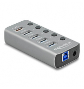 USB-Hub 5-fach grau
