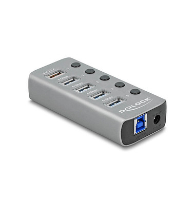 USB-Hub 5-fach grau