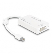 DeLOCK Mini-DisplayPortDVI, DisplayPort, HDMI Adapter 0,16 m weiß