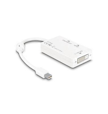 DeLOCK Mini-DisplayPortDVI, DisplayPort, HDMI Adapter 0,16 m weiß