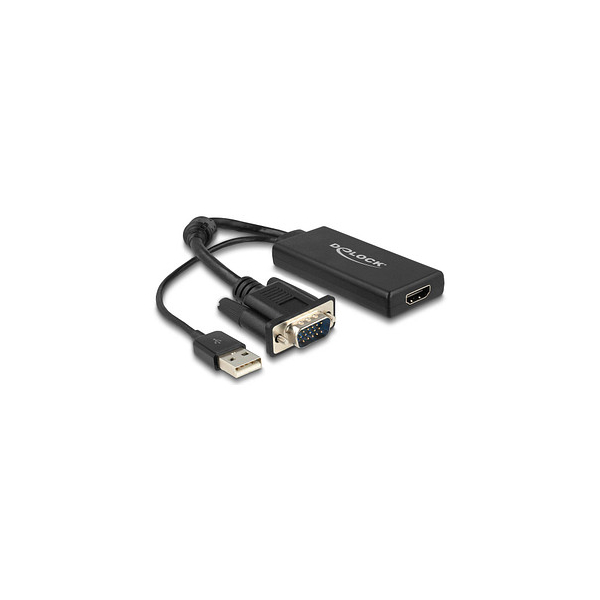 4043619626687 - 62668 VGA   HDMI Adapter [1x VGA-Stecker - 1x HDMI-Buchse] Schwarz 2500 cm