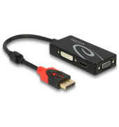 DisplayPortDVI-D, HDMI, VGA Adapter 4K, Passiv 0,20 m schwarz